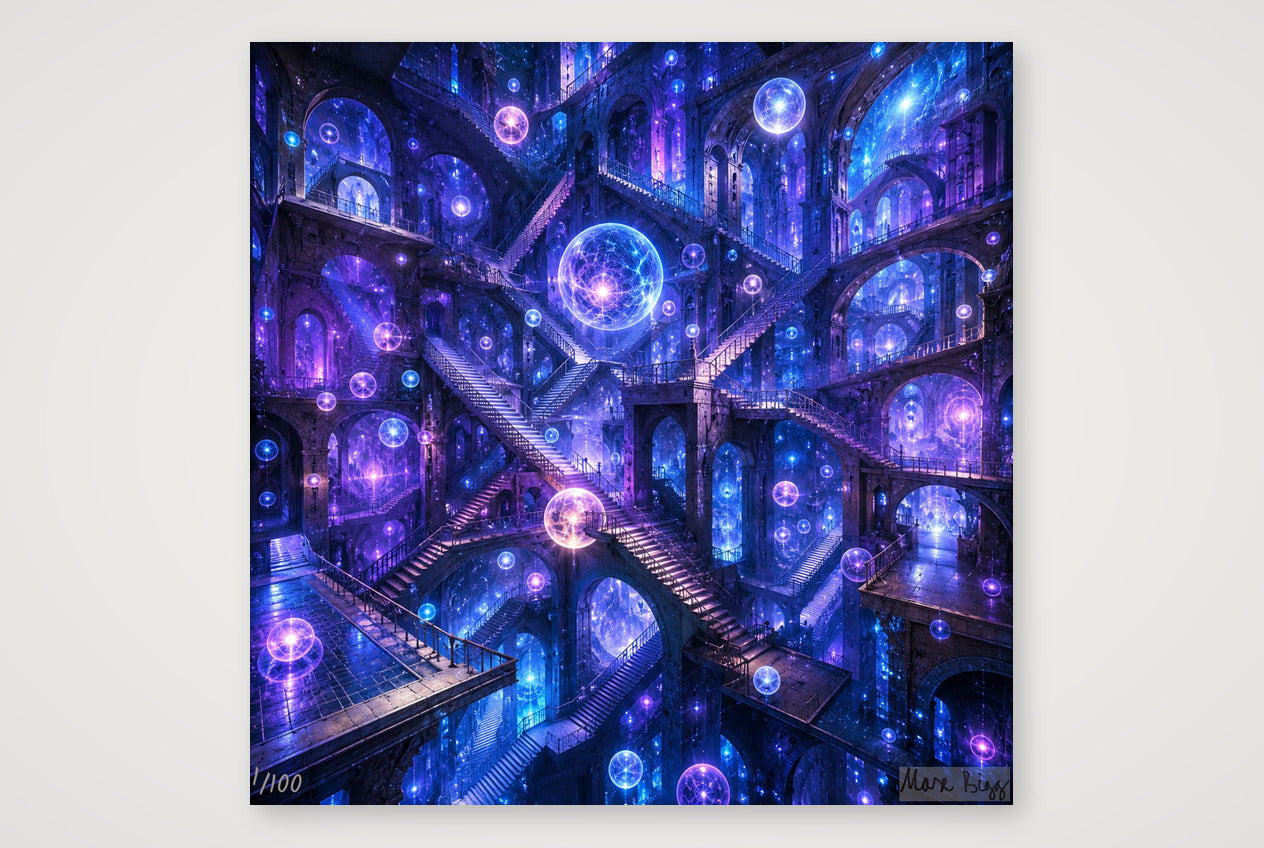 Quantenwelt als Traumlandschaft — 100×100cm, 39×39" Print only