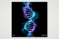 DNA-Helix in Licht — 20×20cm, 8×8" Print only