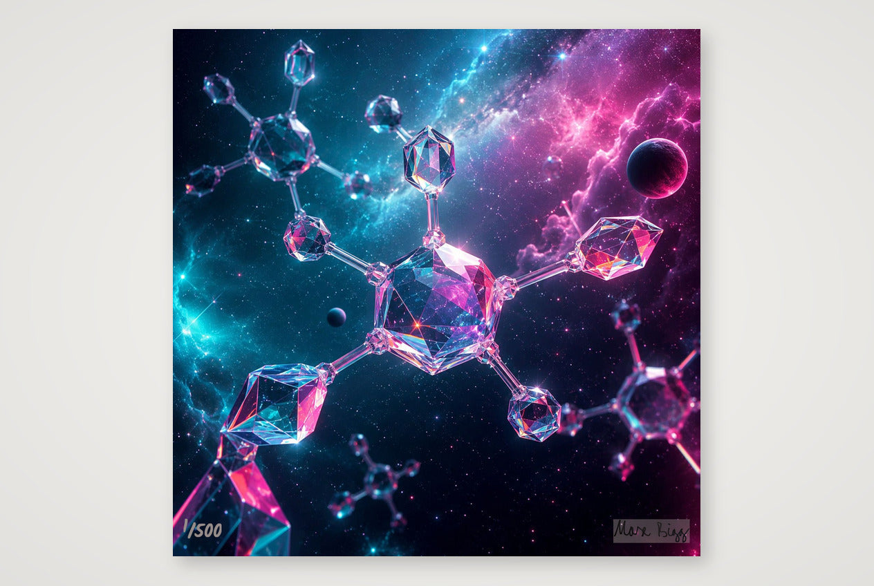 Abstrakte Molekularkunst — 20×20cm, 8×8" Print only