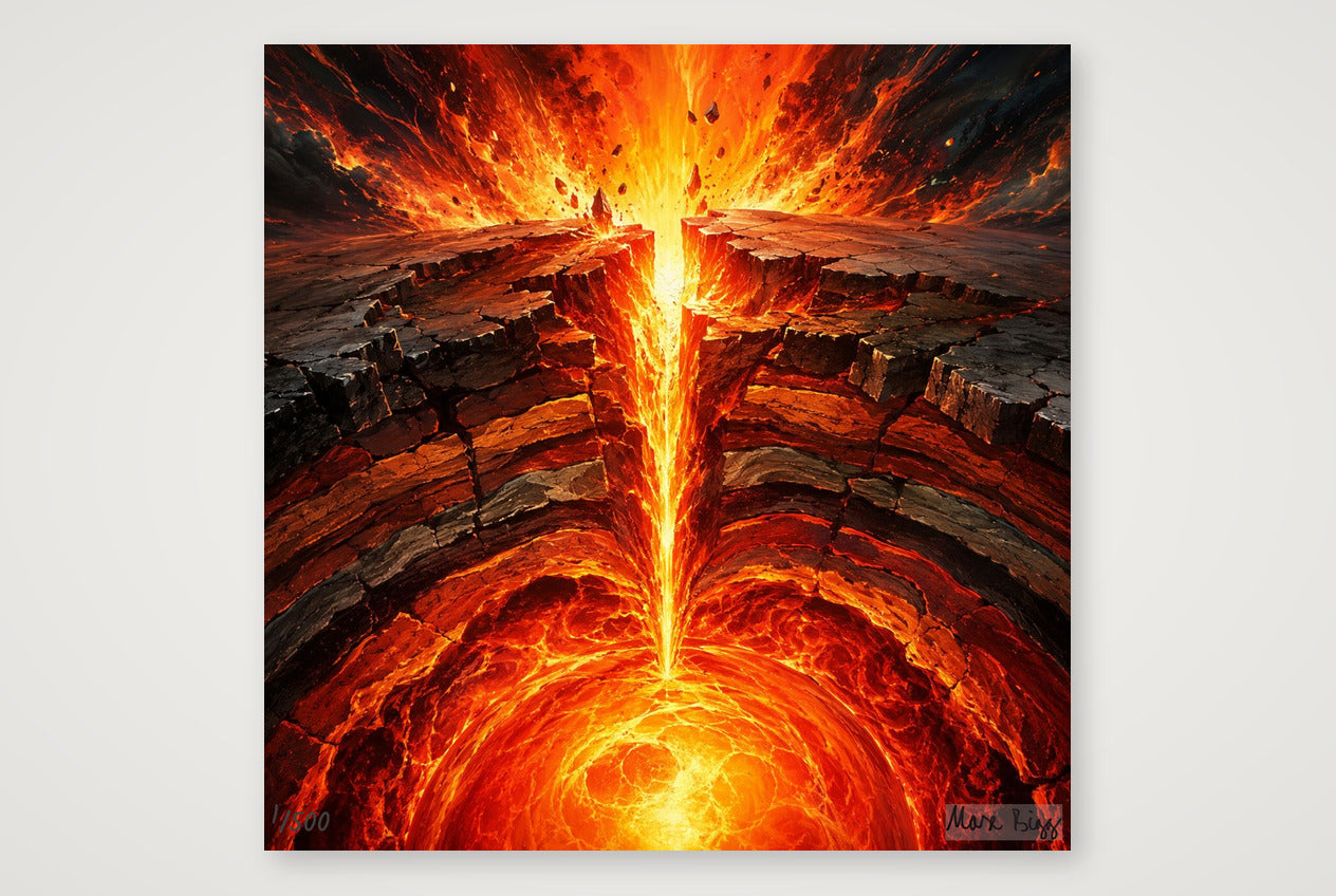 Vulkanische Erdkräfte — 40×40cm, 16×16" Print only