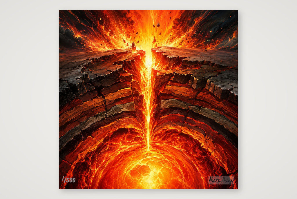 Vulkanische Erdkräfte — 20×20cm, 8×8" Print only