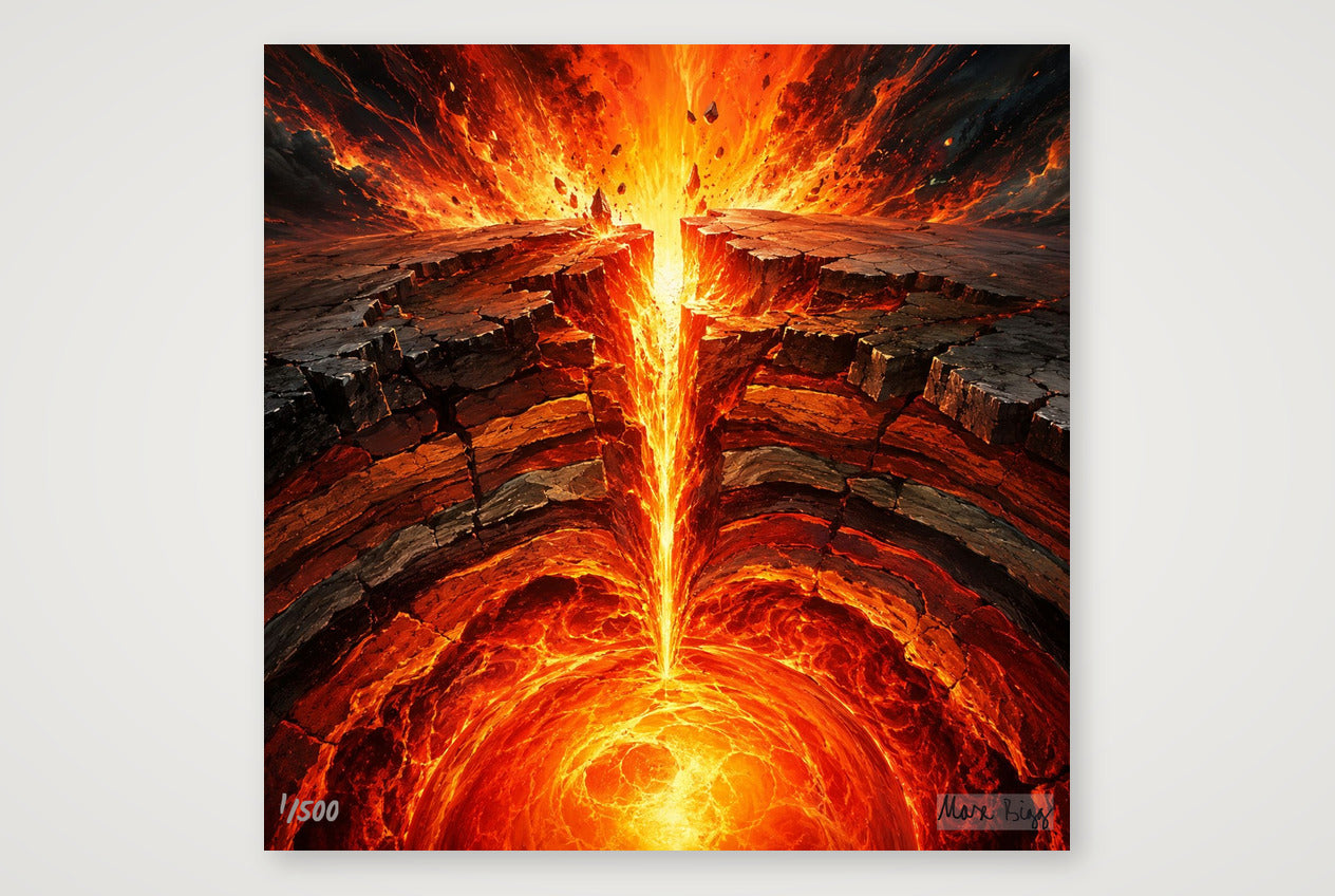 Vulkanische Erdkräfte — 20×20cm, 8×8" Print only