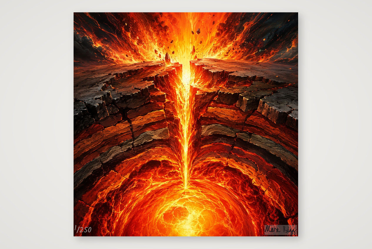 Vulkanische Erdkräfte — 80×80cm, 31×31" Print only
