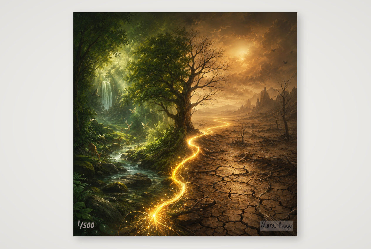 Klimawandel als visuelle Metapher — 20×20cm, 8×8" Print only