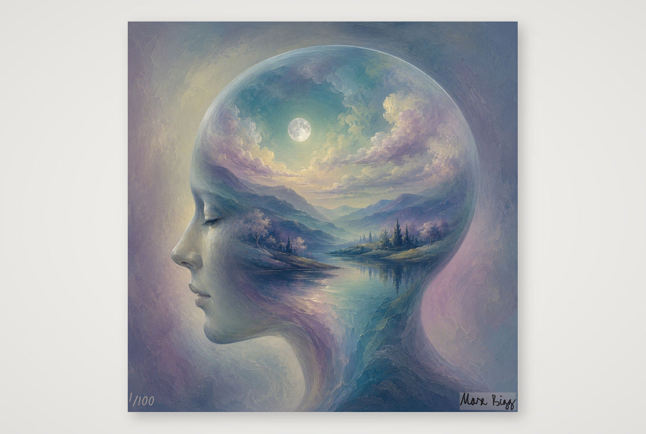 Geist als Landschaft — 100×100cm, 39×39" Print only