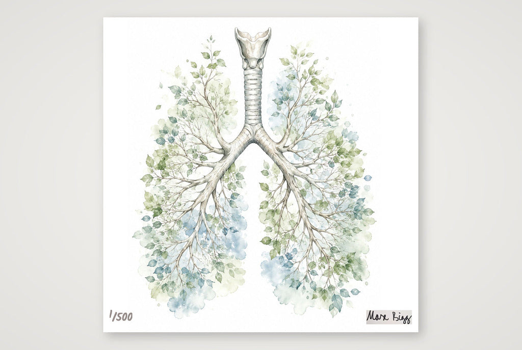 Lunge und Baum — 20×20cm, 8×8" Print only