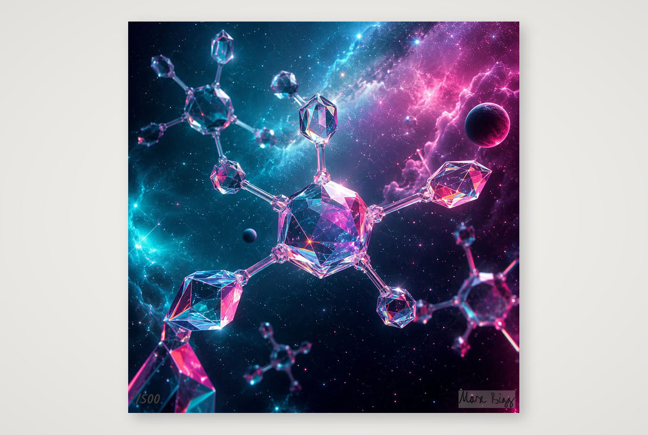 Abstrakte Molekularkunst — 40×40cm, 16×16" Print only