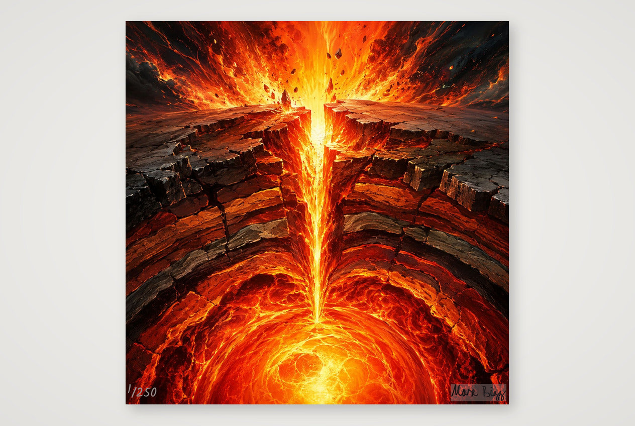 Vulkanische Erdkräfte — 60×60cm, 24×24" Print only