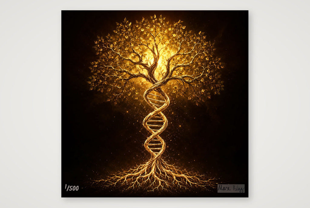 Stililsierte DNA-Helix — 20×20cm, 8×8" Print only