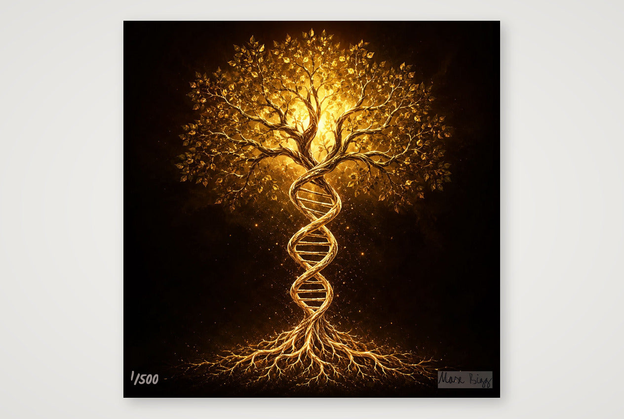 Stililsierte DNA-Helix — 20×20cm, 8×8" Print only