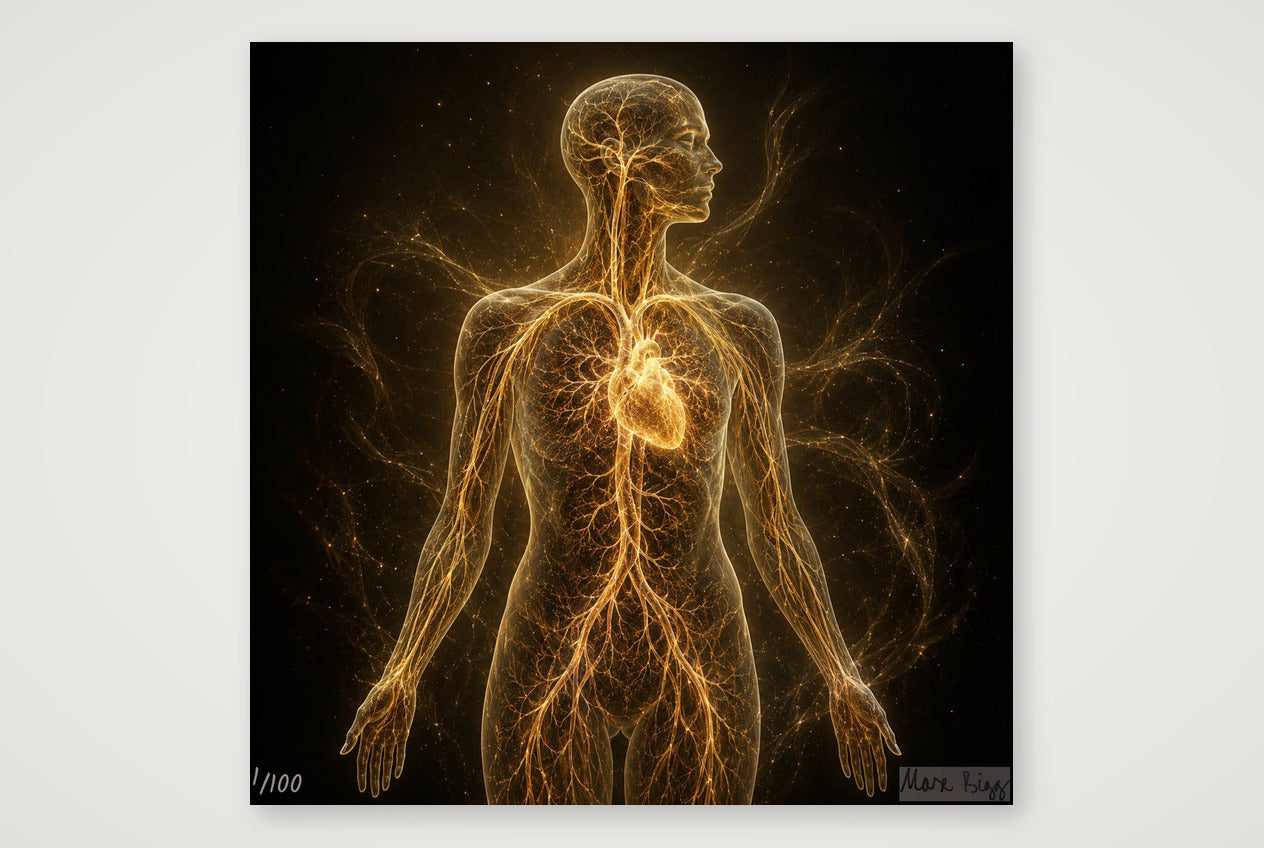 Anatomie als Kunstwerk — 100×100cm, 39×39" Print only