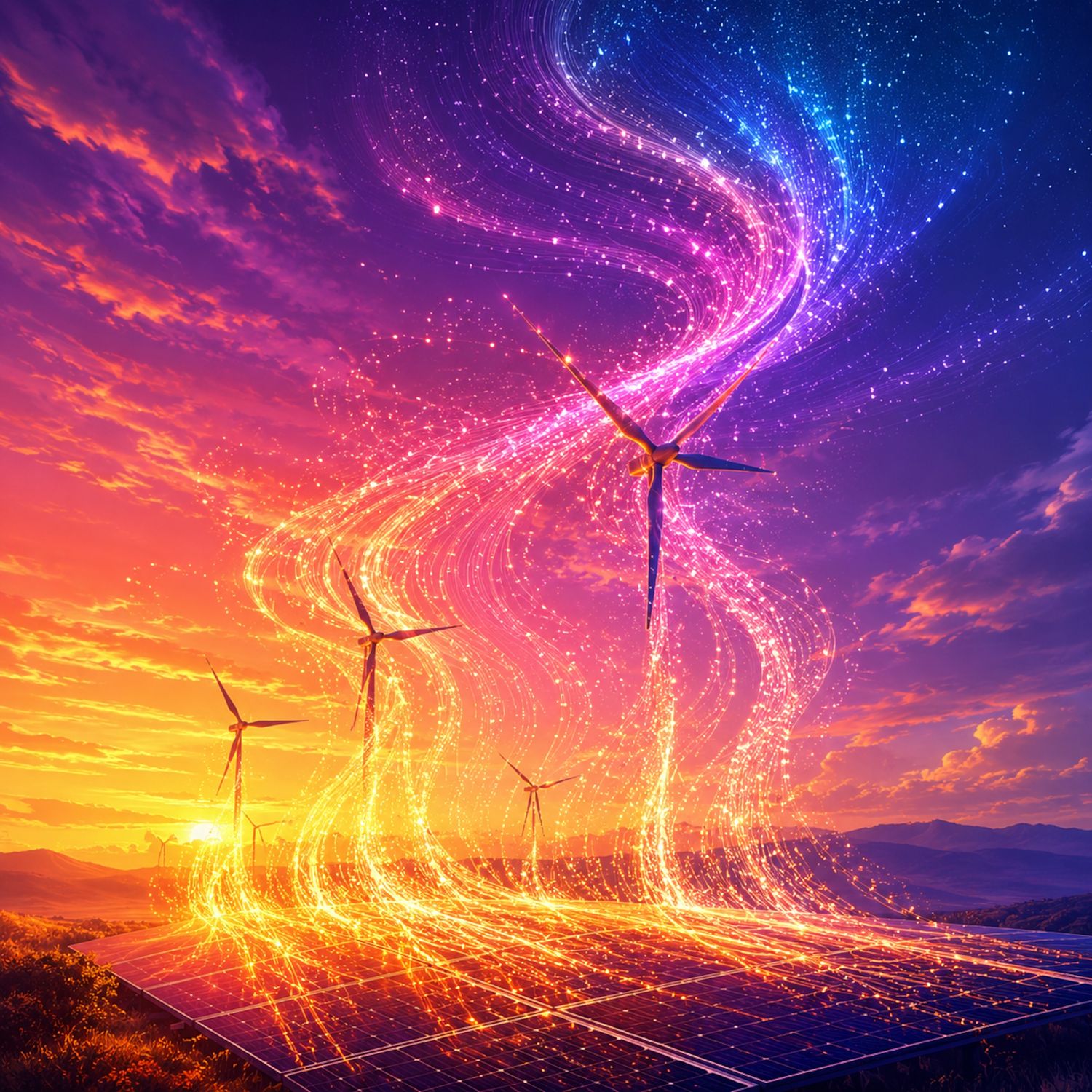 Erneuerbare Energie als Lichtkunst