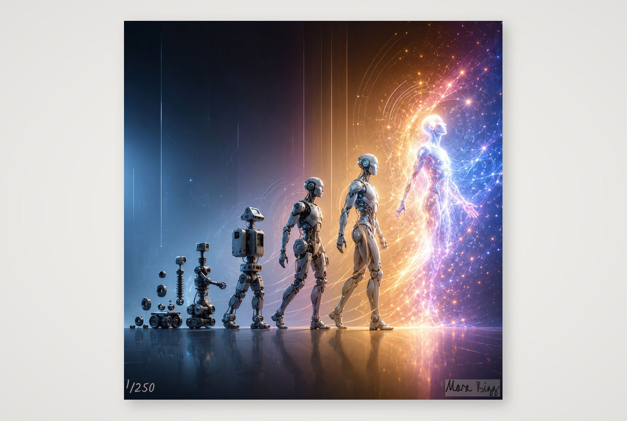 Roboterevolution — 60×60cm, 24×24" Print only